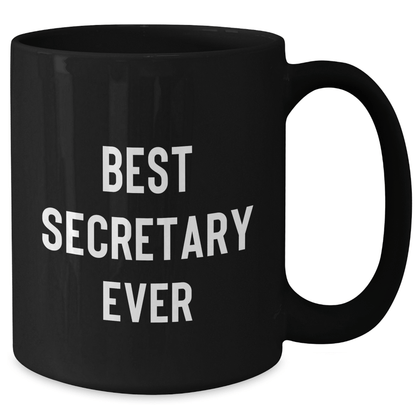 Funny Secretary Gifts, Best Secretary Ever, Black Coffee Mug for Him, Father's Day Unique Gifts from Men to Secretary - The Buy Boom