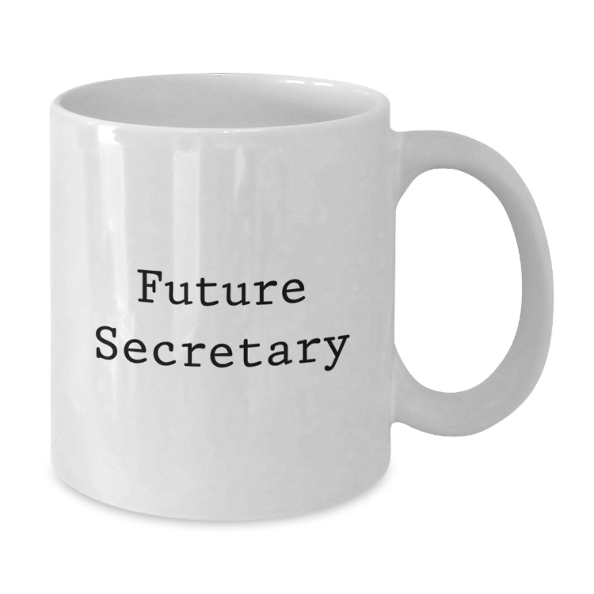 Funny Secretary Gifts from Family - Future Secretary White Coffee Mug, Graduation Unique Gifts for Women, Friends, Coworkers - The Buy Boom
