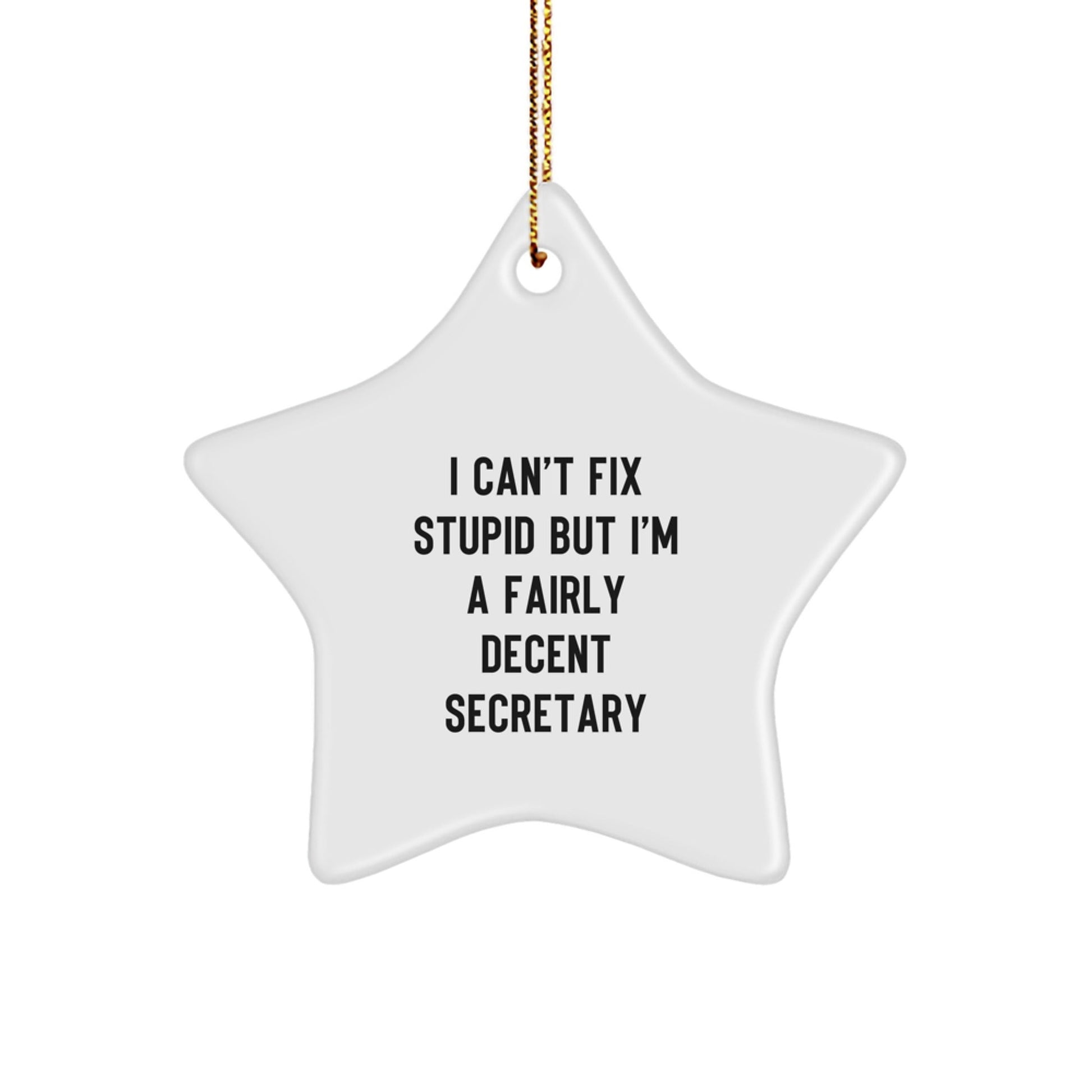 Funny Secretary Gifts from Friends for a Secretary - Star Ornament Christmas Unique Decorations - The Buy Boom