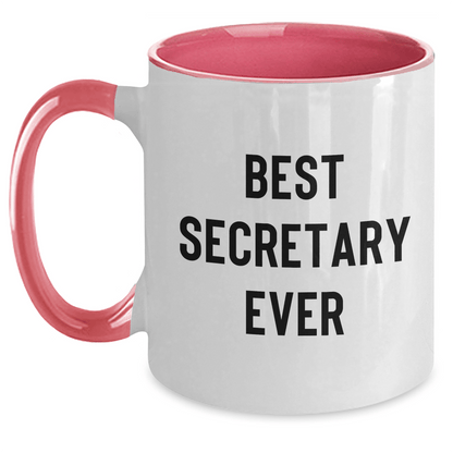 Funny Secretary Gifts from Men to Best Secretary Ever Two Tone Coffee Mug for Father's Day - The Buy Boom