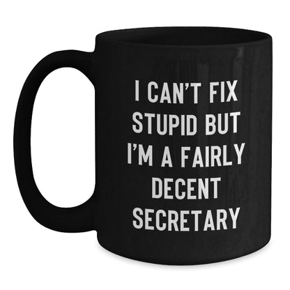 Funny Secretary Gifts, Unique Black Coffee Mugs, Christmas Unique Gifts from Men to Women - The Buy Boom