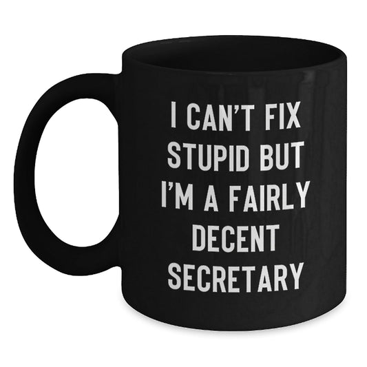Funny Secretary Gifts, Unique Black Coffee Mugs, Christmas Unique Gifts from Men to Women - The Buy Boom