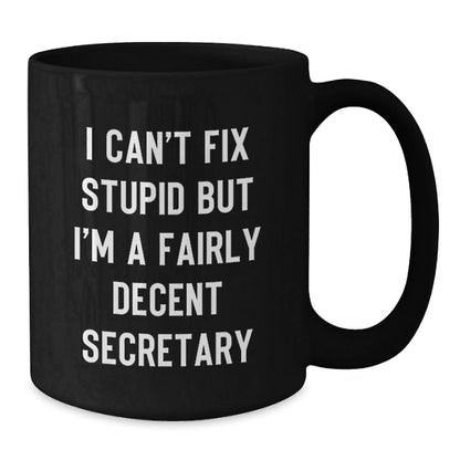 Funny Secretary Gifts, Unique Black Coffee Mugs, Christmas Unique Gifts from Men to Women - The Buy Boom