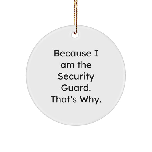 Funny Security Guard Circle Ornament Gifts from Men to Friends at Christmas Unique - The Buy Boom