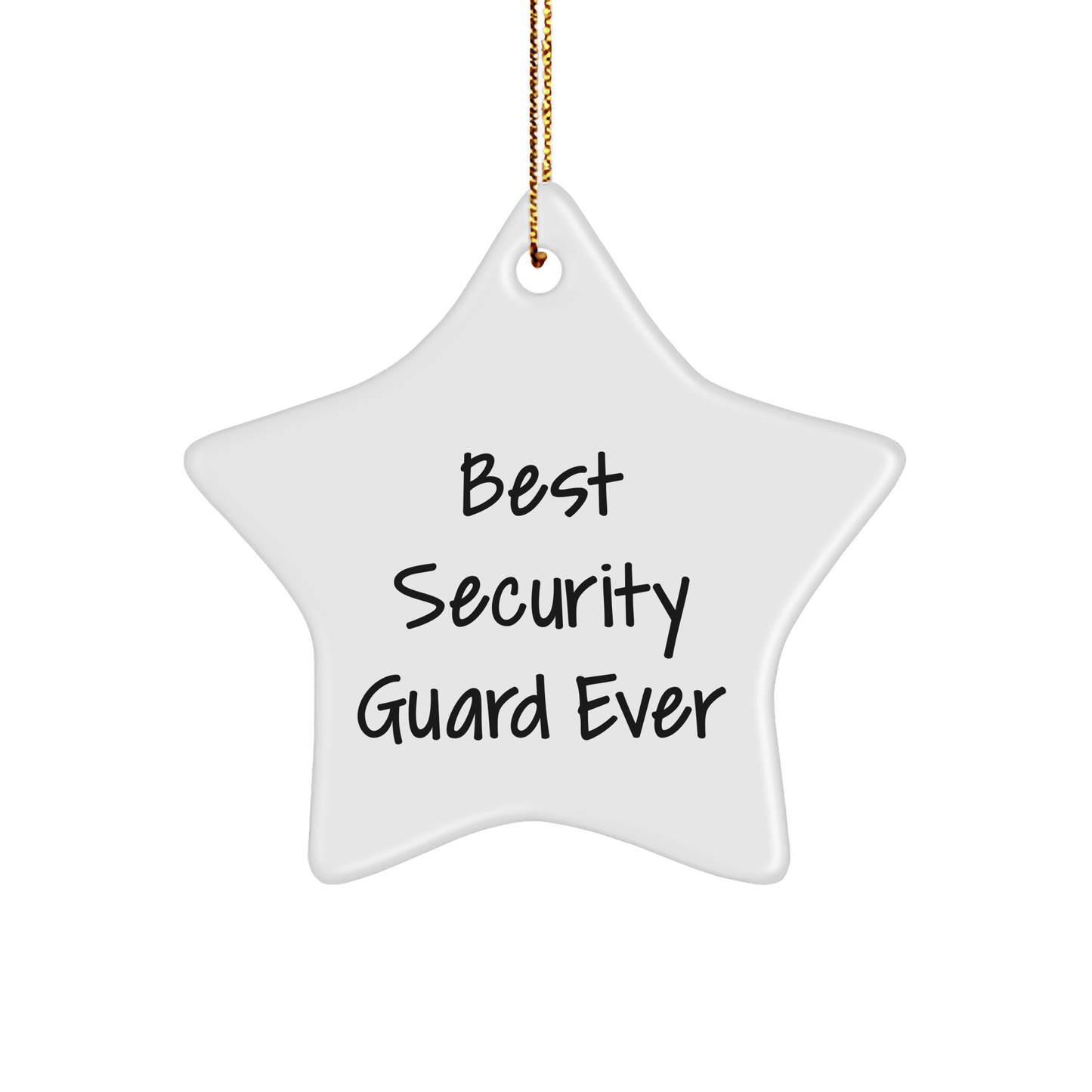 Funny Security Guard Gifts - Best Security Guard Ever Star Ornament, Gifts from Friends for Security Guard, Christmas Unique Gifts - The Buy Boom