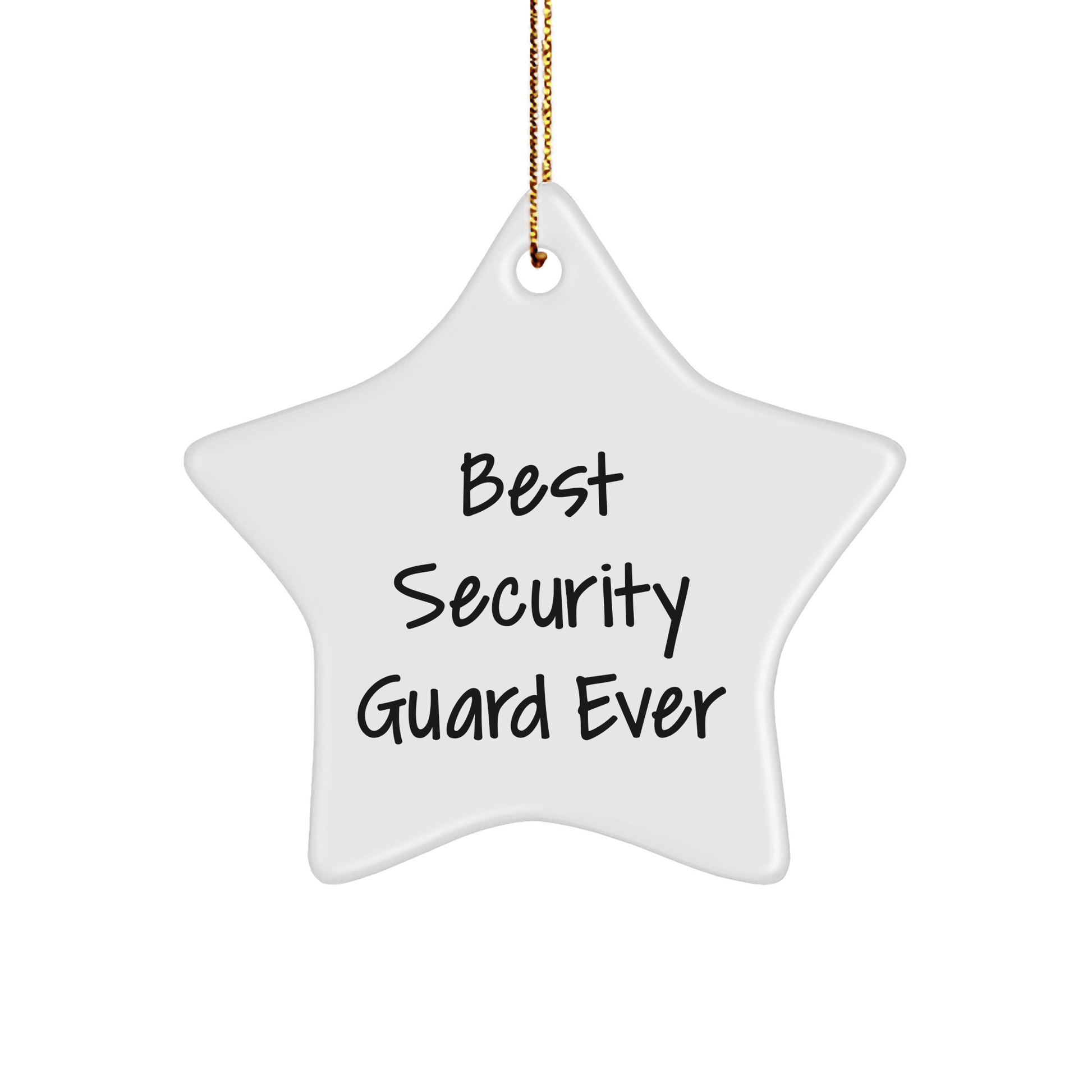 Funny Security Guard Gifts - Best Security Guard Ever Star Ornament, Gifts from Friends for Security Guard, Christmas Unique Gifts - The Buy Boom