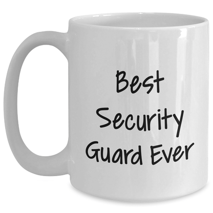 Funny Security Guard Gifts: Best Security Guard Ever White Coffee Mug for Men, Friends, or Coworkers, Father's Day Unique Gifts from Family - The Buy Boom