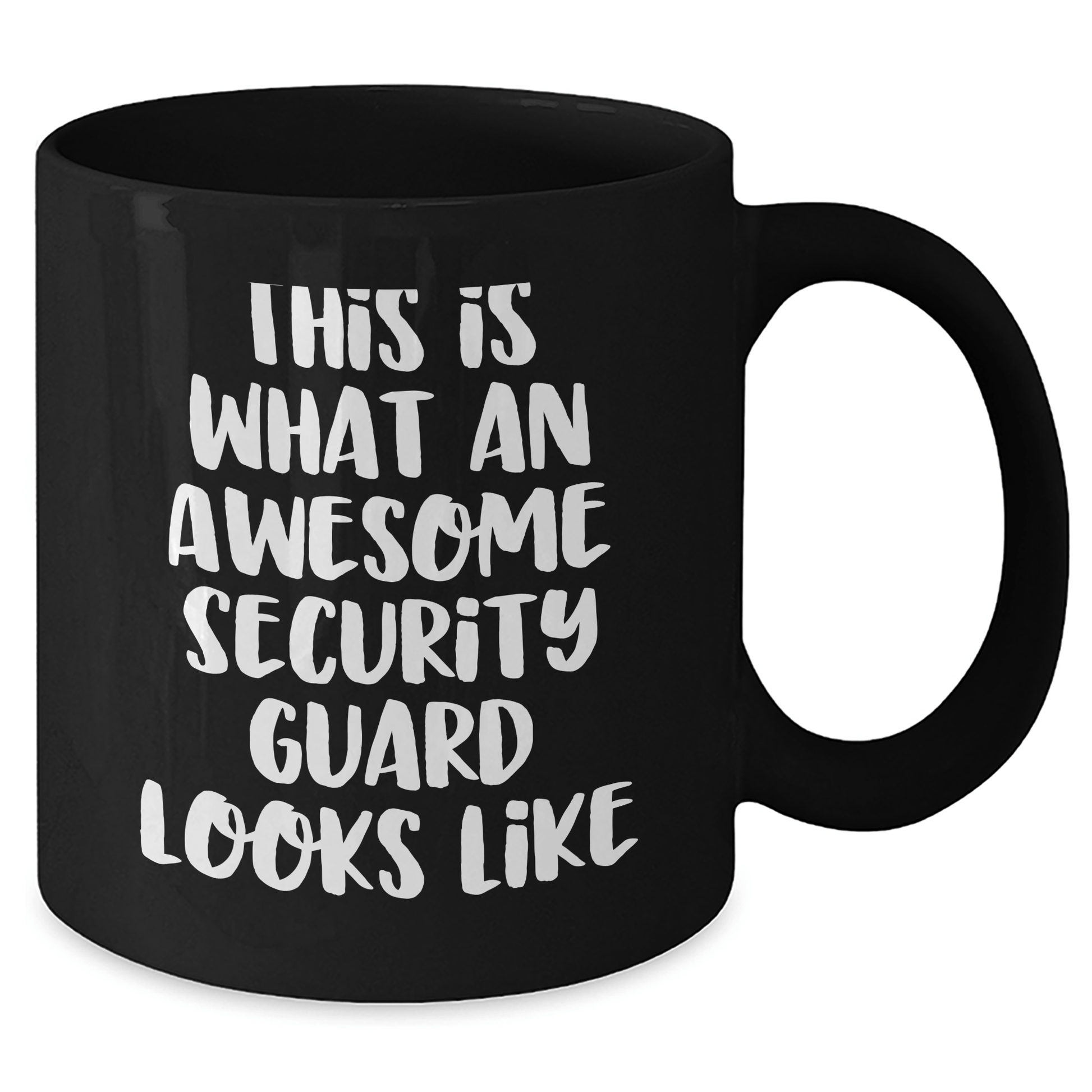 Funny Security Guard Gifts from Friends for Awesome Security Guard Mugs on Father's Day - Black Ceramic Mugs with Inspirational Quote - The Buy Boom