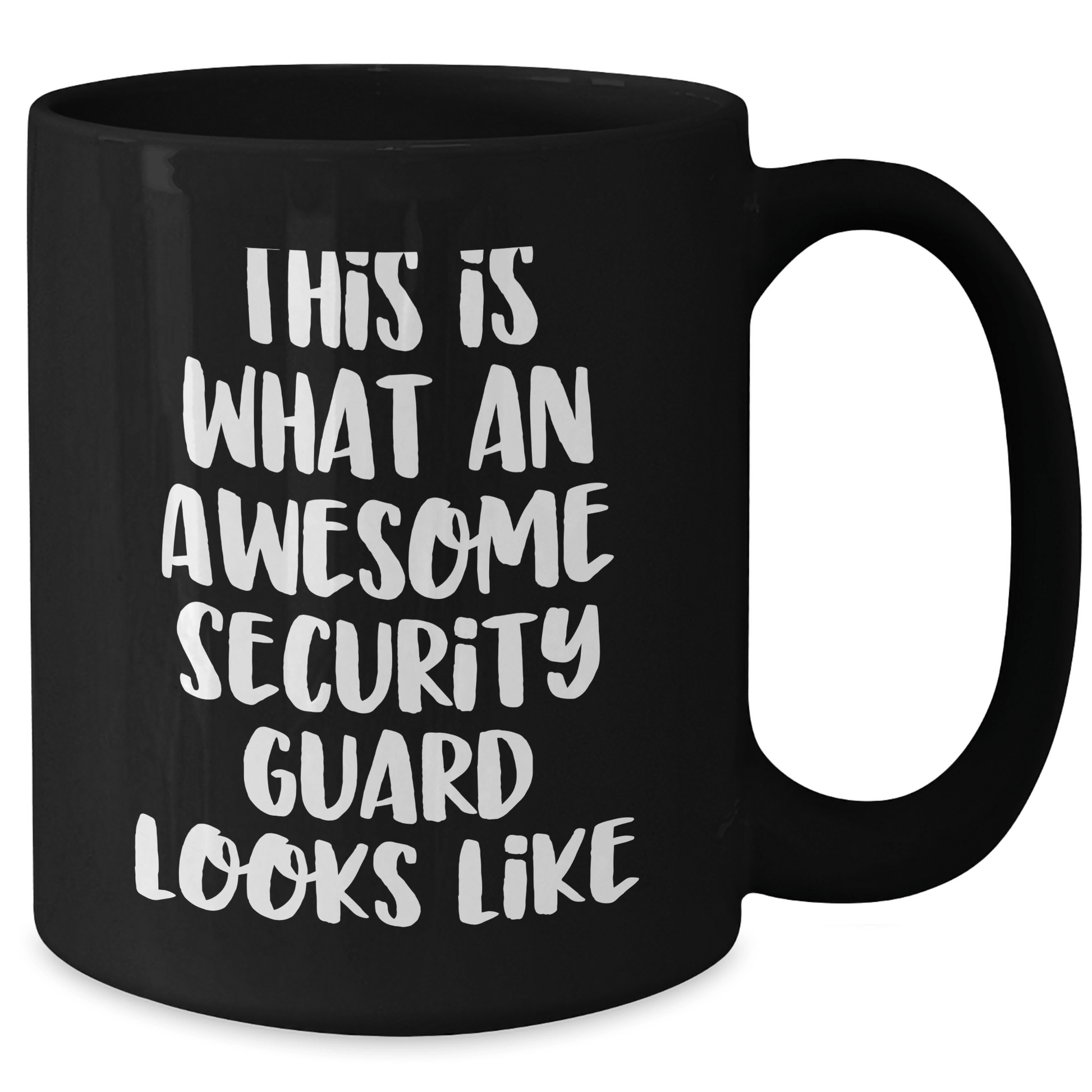 Funny Security Guard Gifts from Friends for Awesome Security Guard Mugs on Father's Day - Black Ceramic Mugs with Inspirational Quote - The Buy Boom