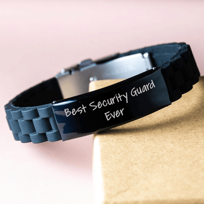 Funny Security Guard Gifts from Men - Best Security Guard Ever Glide lock Clasp Bracelet for Father's Day Unique Gifts - The Buy Boom