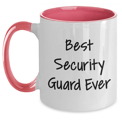 Funny Security Guard Gifts from Men, Best Security Guard Ever Two Tone Coffee Mugs for Fathers Day, Unique Gifts for Security Guard - The Buy Boom