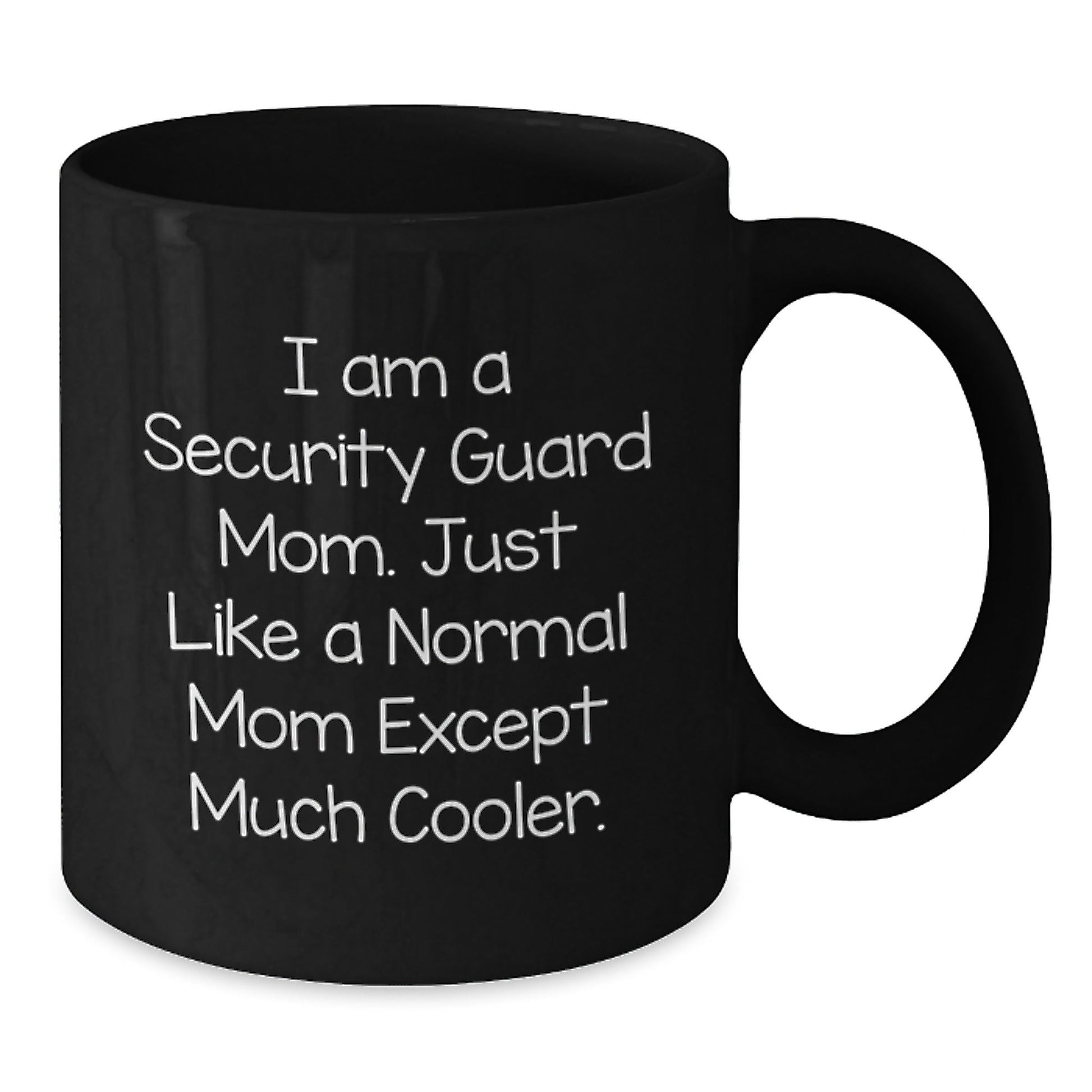 Funny Security Guard Gifts from Mom - Black Coffee Mug for Security Guard, Men, Women, Friends, and Family - The Buy Boom