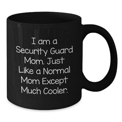 Funny Security Guard Gifts from Mom - Black Coffee Mug for Security Guard, Men, Women, Friends, and Family - The Buy Boom