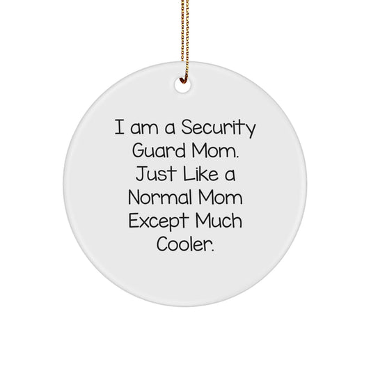 Funny Security Guard Mom Gifts | Unique Circle Ornaments for Security Guard Women, Men, Coworkers, Friends, Family Members, Christmas Unique Gifts, Gifts from Mom - The Buy Boom