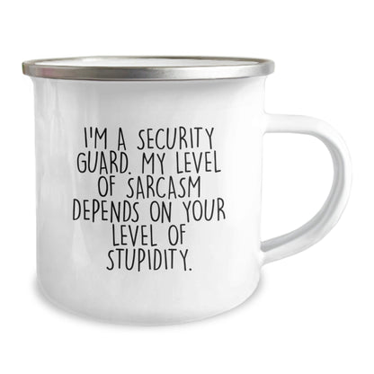 Funny Security Guard Sarcasm Mugs, Gifts from Men to Security Guard, 12 oz Camping Mug for Security Guard, I'm A Security Guard, Gifts for Security Guard Graduation - The Buy Boom
