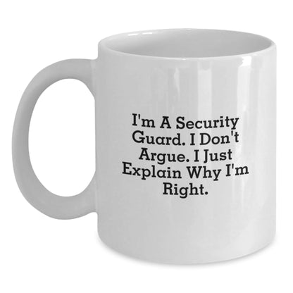 Funny Security Guard White Coffee Mug Gifts from Friends to Security Guard - The Buy Boom