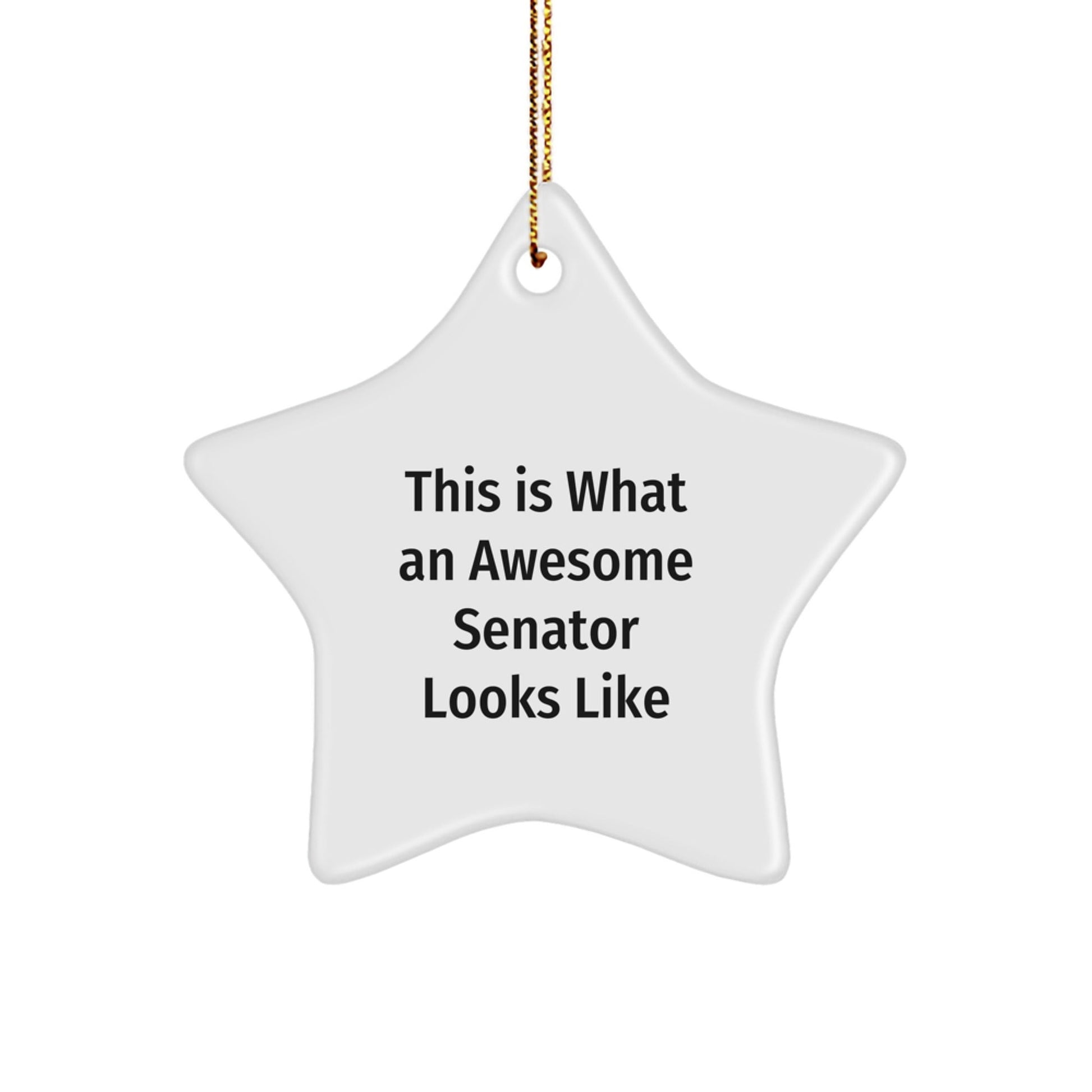 Funny Senator Christmas Unique Gifts from Friends - This Is What An Awesome Senator Looks Like Star Ornament - The Buy Boom
