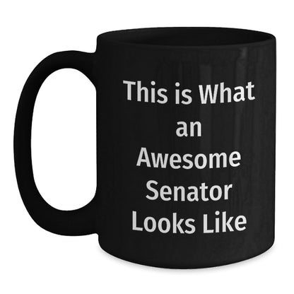 Funny Senator Gifts, Inspirational Quotes, Black Coffee Mugs for Graduation, Unique Gifts from Friends, Family, Coworkers, or Men, for Senator, Men, Women, or Family - The Buy Boom