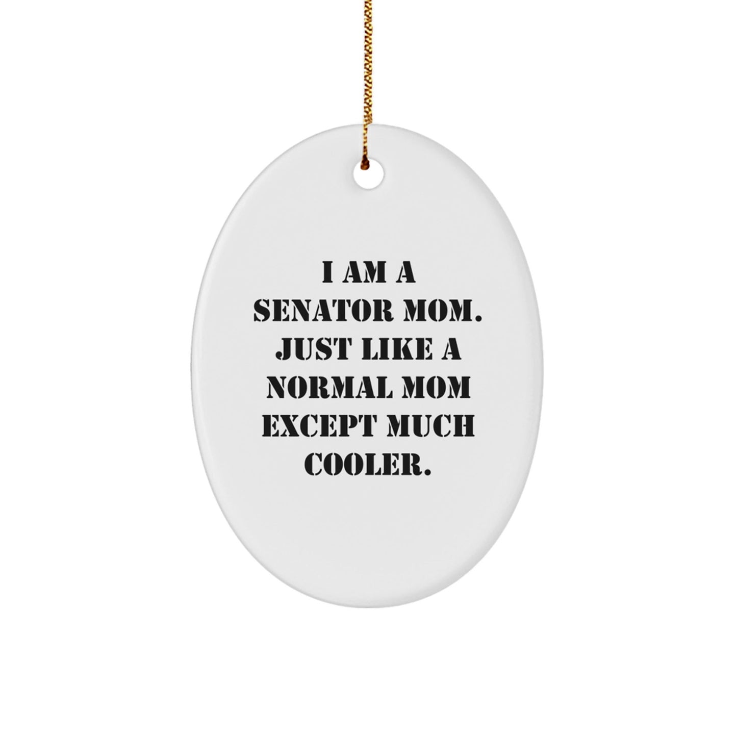 Funny Senator Oval Ornament Gifts for Senator Mom Friends - Christmas Unique Gifts from Family - The Buy Boom