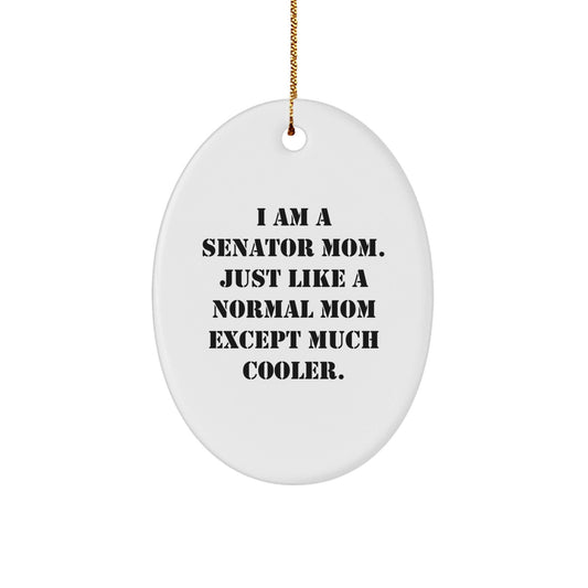 Funny Senator Oval Ornament Gifts for Senator Mom Friends - Christmas Unique Gifts from Family - The Buy Boom