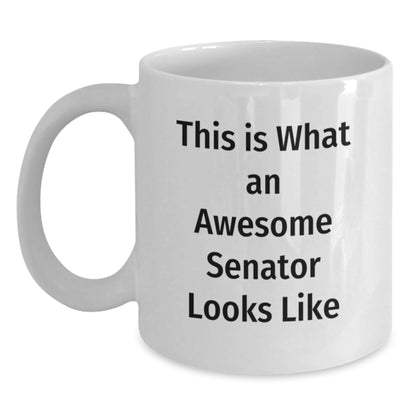 Funny Senator Quotes White Coffee Mug, Gifts from Friends to Awesome Senator, 11oz or 15oz, Ceramic, Microwave and Dishwasher Safe, Graduation Unique Gifts - The Buy Boom