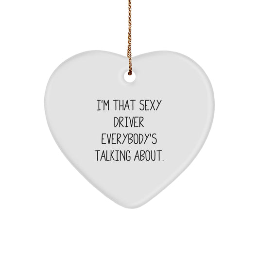 Funny Sexy Driver Heart Ornament Gifts from Men to Friends - Christmas Unique Presents for Him - The Buy Boom