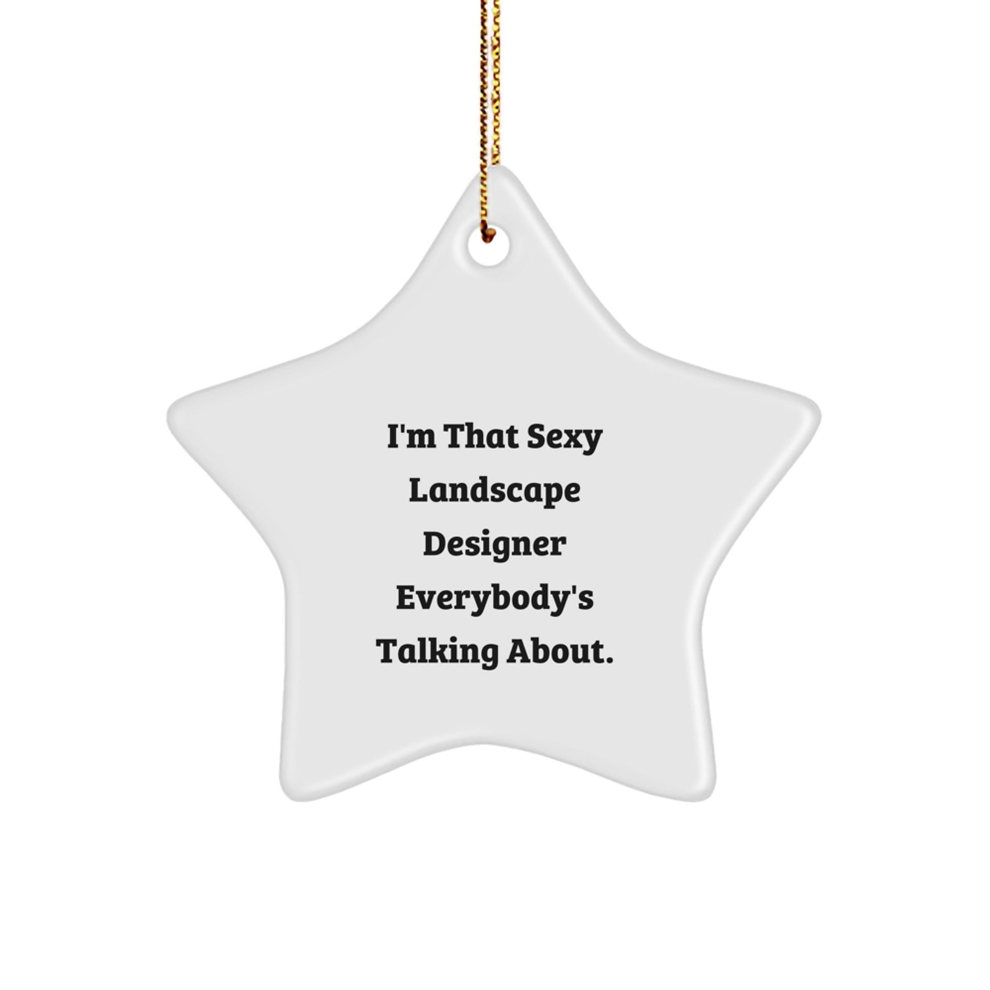 Funny Sexy Landscape Designer Star Ornament, Unique Christmas Unique Gifts from Friends for Landscape Designers, Star Shaped Decorations - The Buy Boom