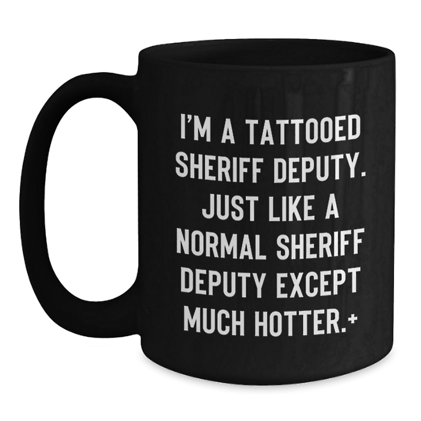 Funny Sheriff Deputy Gifts for Men, Black Coffee Mugs from Friends and Family, Christmas Unique Gifts - The Buy Boom