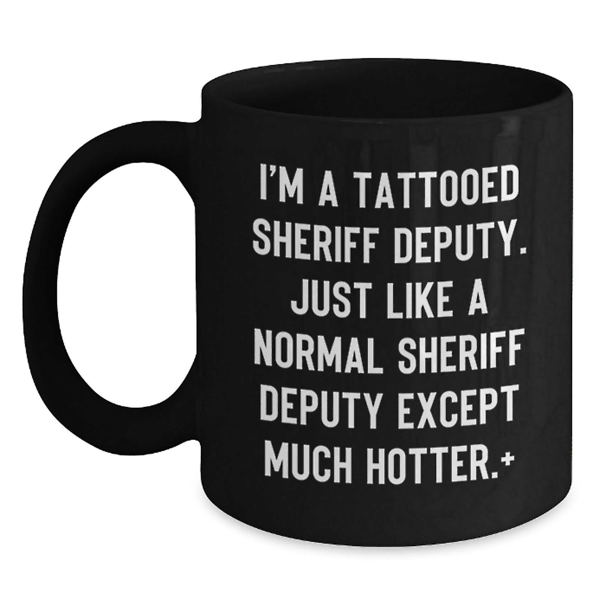 Funny Sheriff Deputy Gifts for Men, Black Coffee Mugs from Friends and Family, Christmas Unique Gifts - The Buy Boom