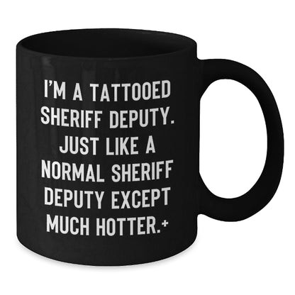 Funny Sheriff Deputy Gifts for Men, Black Coffee Mugs from Friends and Family, Christmas Unique Gifts - The Buy Boom