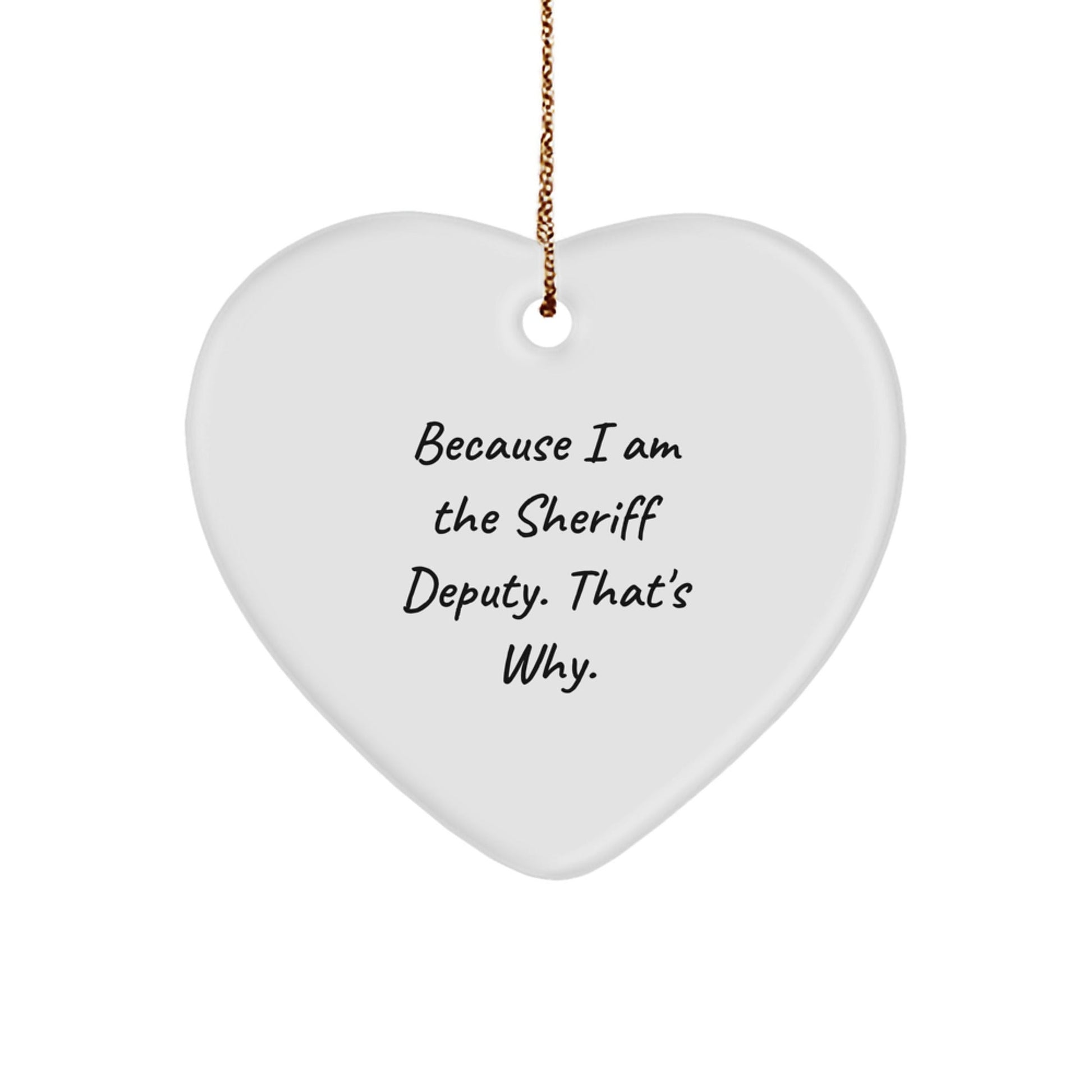 Funny Sheriff Deputy Heart Ornament Gifts from Family for Sheriff Deputy Deputy Christmas Unique Gifts - The Buy Boom