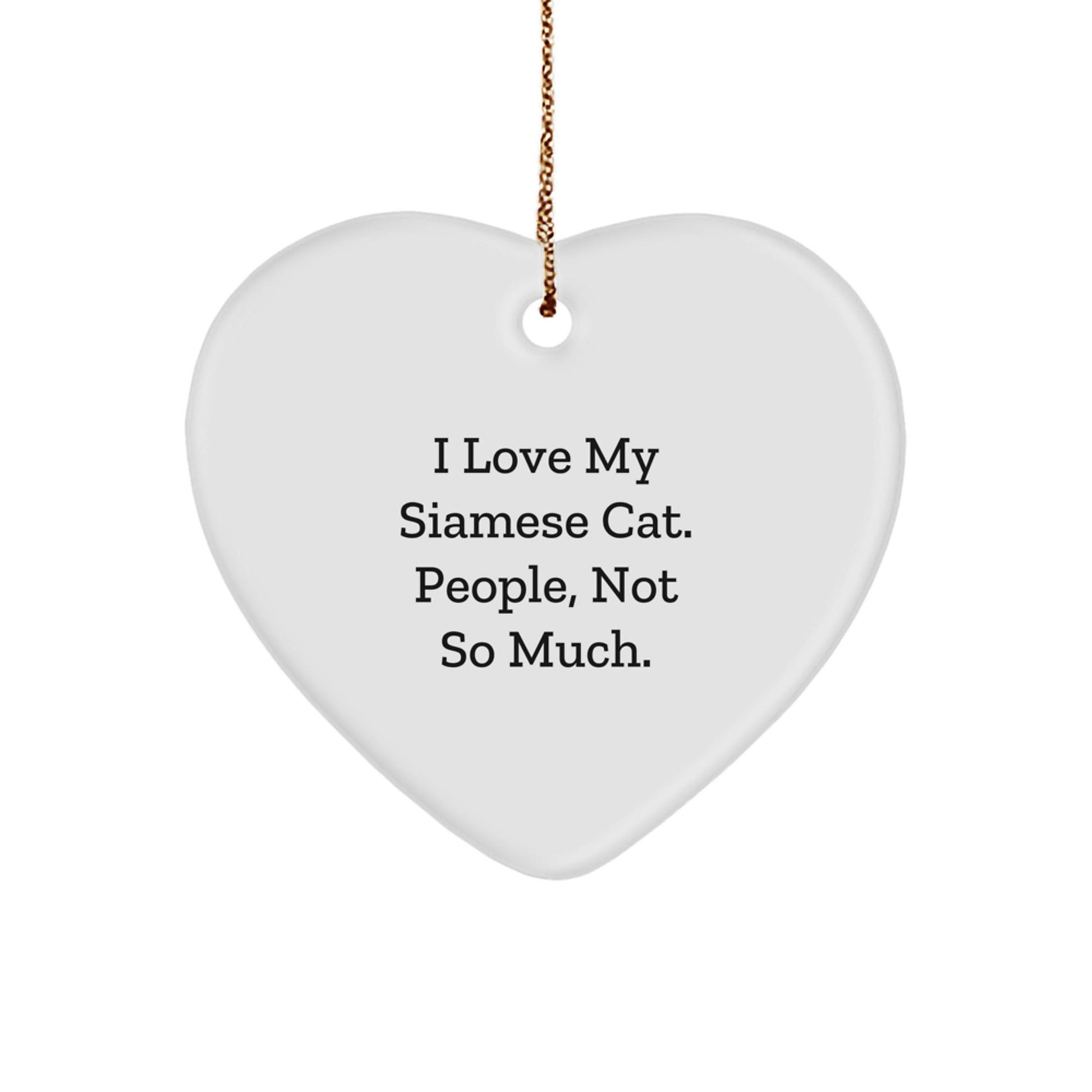 Funny Siamese Cat Heart Ornament Gifts from Friends for Christmas - The Buy Boom
