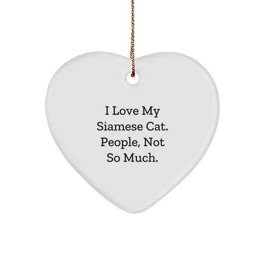 Funny Siamese Cat Heart Ornament Gifts from Friends for Christmas - The Buy Boom