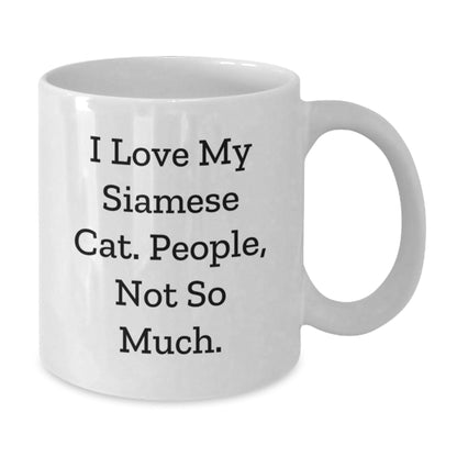 Funny Siamese Cat Lover Gifts from Family, Friends, or Coworkers for Graduation - White Coffee Mug - The Buy Boom