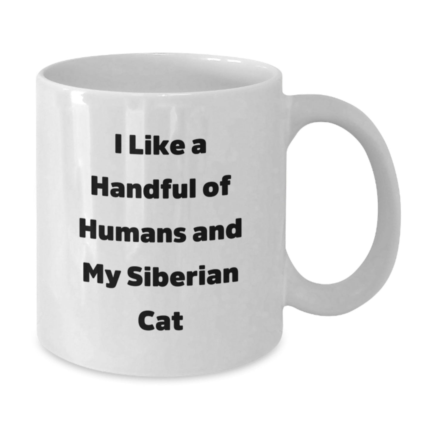 Funny Siberian Cat Lovers Gifts from Men to Friends - Siberian Cat White Coffee Mug, White, 11oz or 15oz, Ceramic, Microwave and Dishwasher Safe for Birthday - The Buy Boom