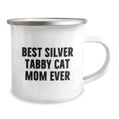 Funny Silver Tabby Cat Mom Gifts from Friends, Unique Camping Mug for Silver Tabby Cat Lovers, Best Graduation Gifts Ever, 'Best Silver Tabby Cat Mom Ever' - The Buy Boom