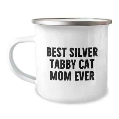 Funny Silver Tabby Cat Mom Gifts from Friends, Unique Camping Mug for Silver Tabby Cat Lovers, Best Graduation Gifts Ever, 'Best Silver Tabby Cat Mom Ever' - The Buy Boom