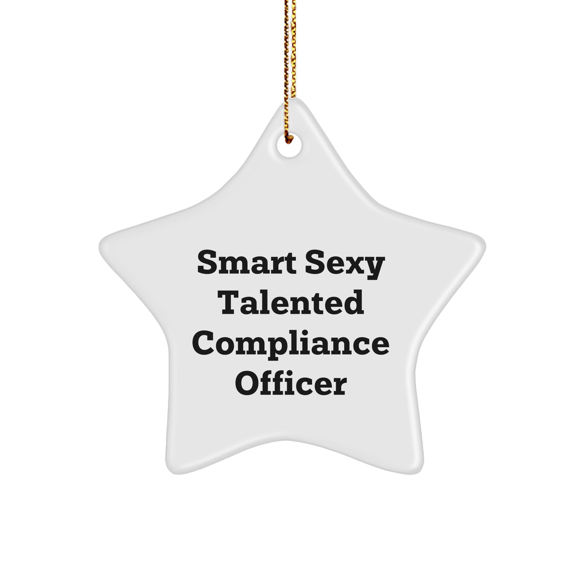 Funny Smart Sexy Talented Compliance Officer Gifts for Christmas, 'She's a Star' Star Ornament from Friends to Family - The Buy Boom