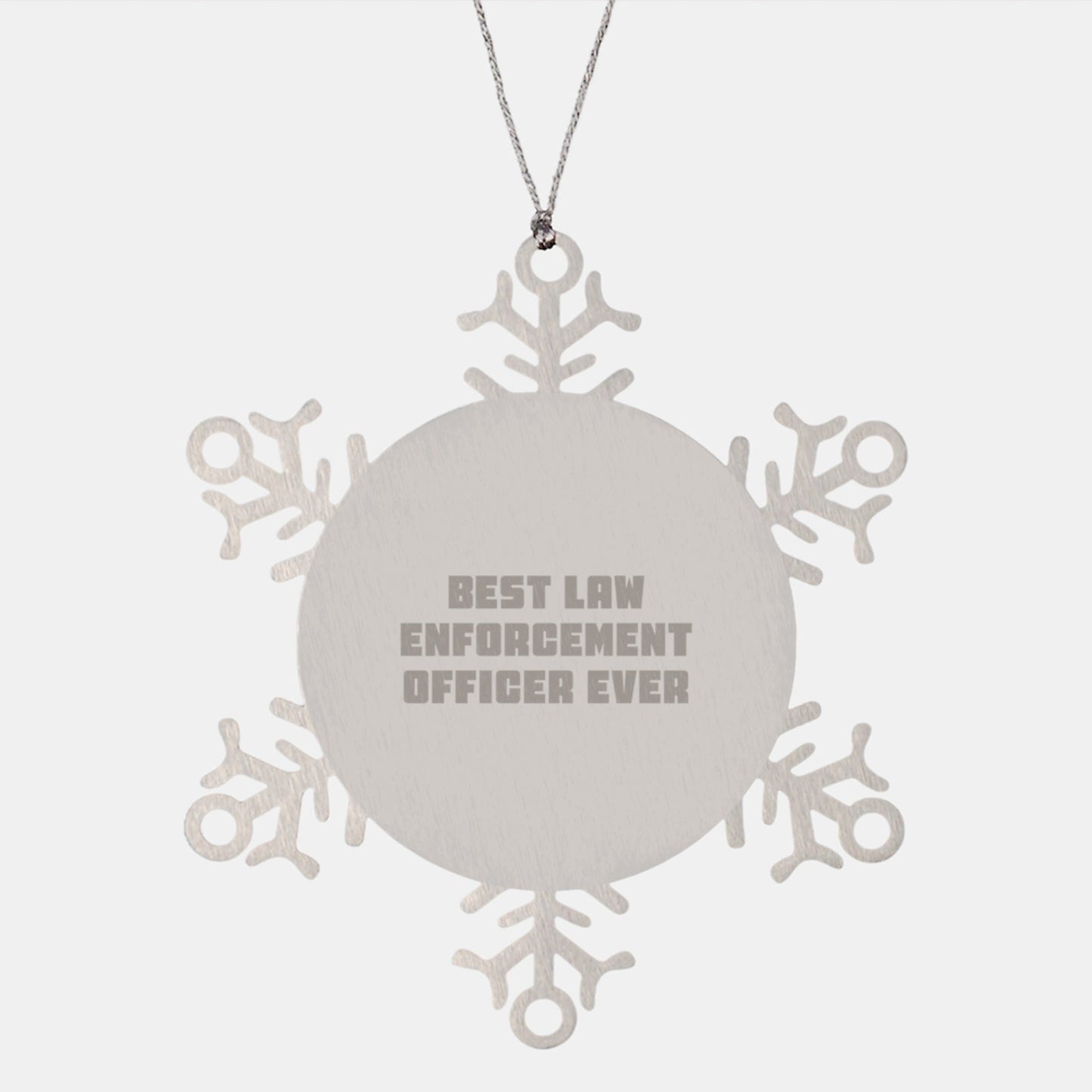 Funny Snowflake Ornament for Law Enforcement Officer Gifts, Best Law Enforcement Officer Ever, Christmas Unique Gifts from Family to Men, Women, Coworkers - The Buy Boom