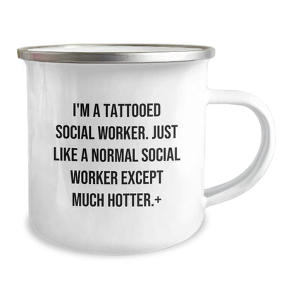 Funny Social Worker Campsite Mugs, Gifts from Men to Social Worker Friends on Christmas Unique Gifts - The Buy Boom
