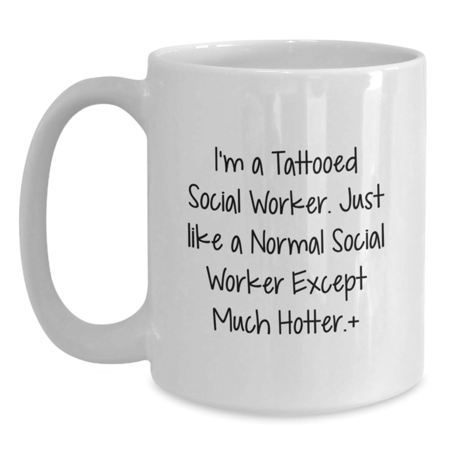 Funny Social Worker Gifts for Men, Christmas Unique Gifts from Friends, White Coffee Mugs with I'm A Tattooed Social Worker Quote, Inspired by Normal Social Workers - The Buy Boom