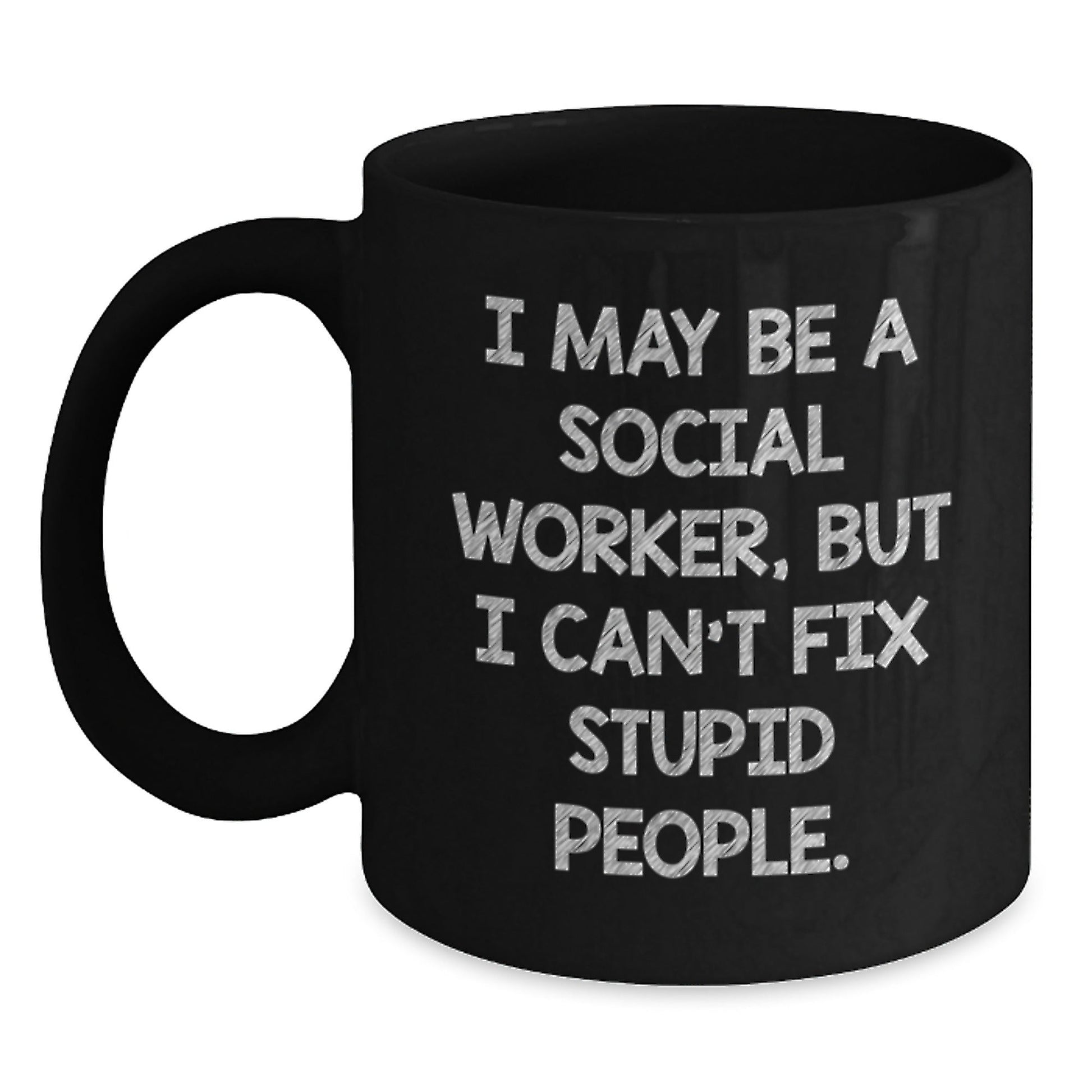 Funny Social Worker Gifts from Friends to Coworkers - Black Coffee Mug, Birthday Unique Gifts for Social Worker - The Buy Boom
