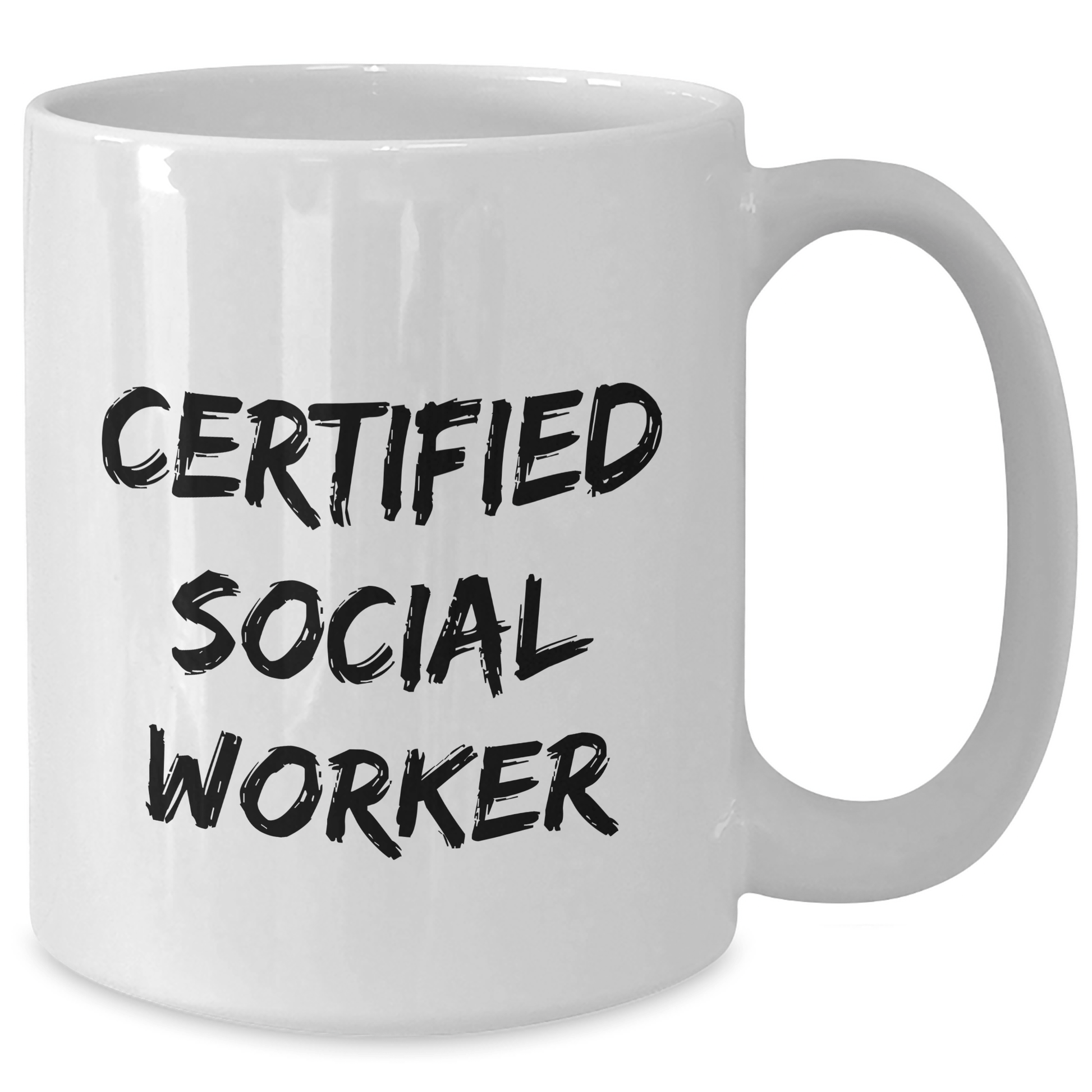 Funny Social Worker Gifts from Friends - White Coffee Mug for Certified Social Worker Dad on Father's Day - The Buy Boom