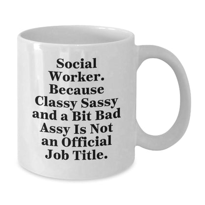 Funny Social Worker Gifts, White Coffee Mug for Social Worker, Unique Christmas Unique Gifts from Friends, Coworkers, Family - The Buy Boom
