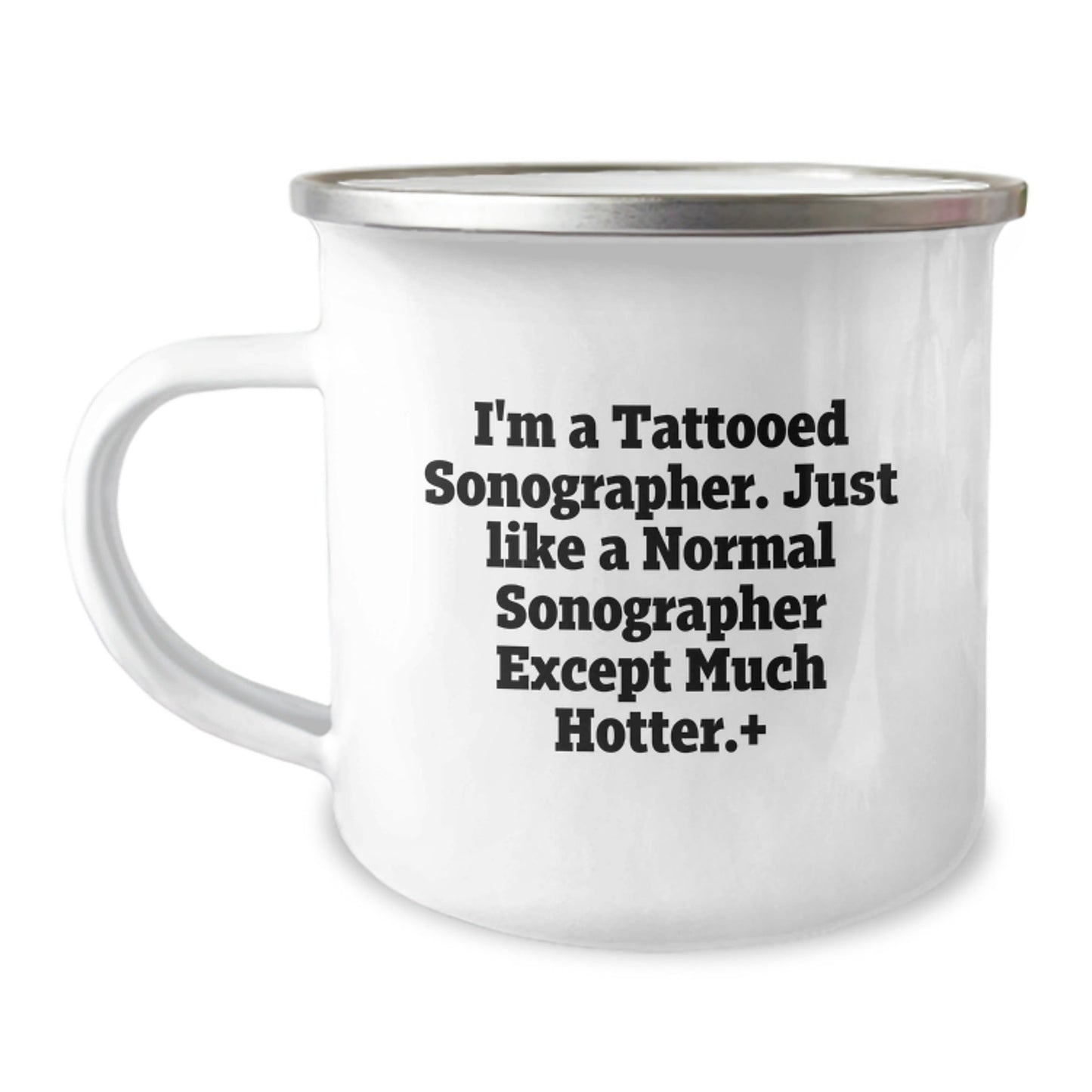 Funny Sonographer Gifts, Camping Mug for Graduation, Gifts from Friends, Gifts for Sonographer, 'I'm A Tattooed Sonographer' Quote, Unique Graduation Gifts - The Buy Boom