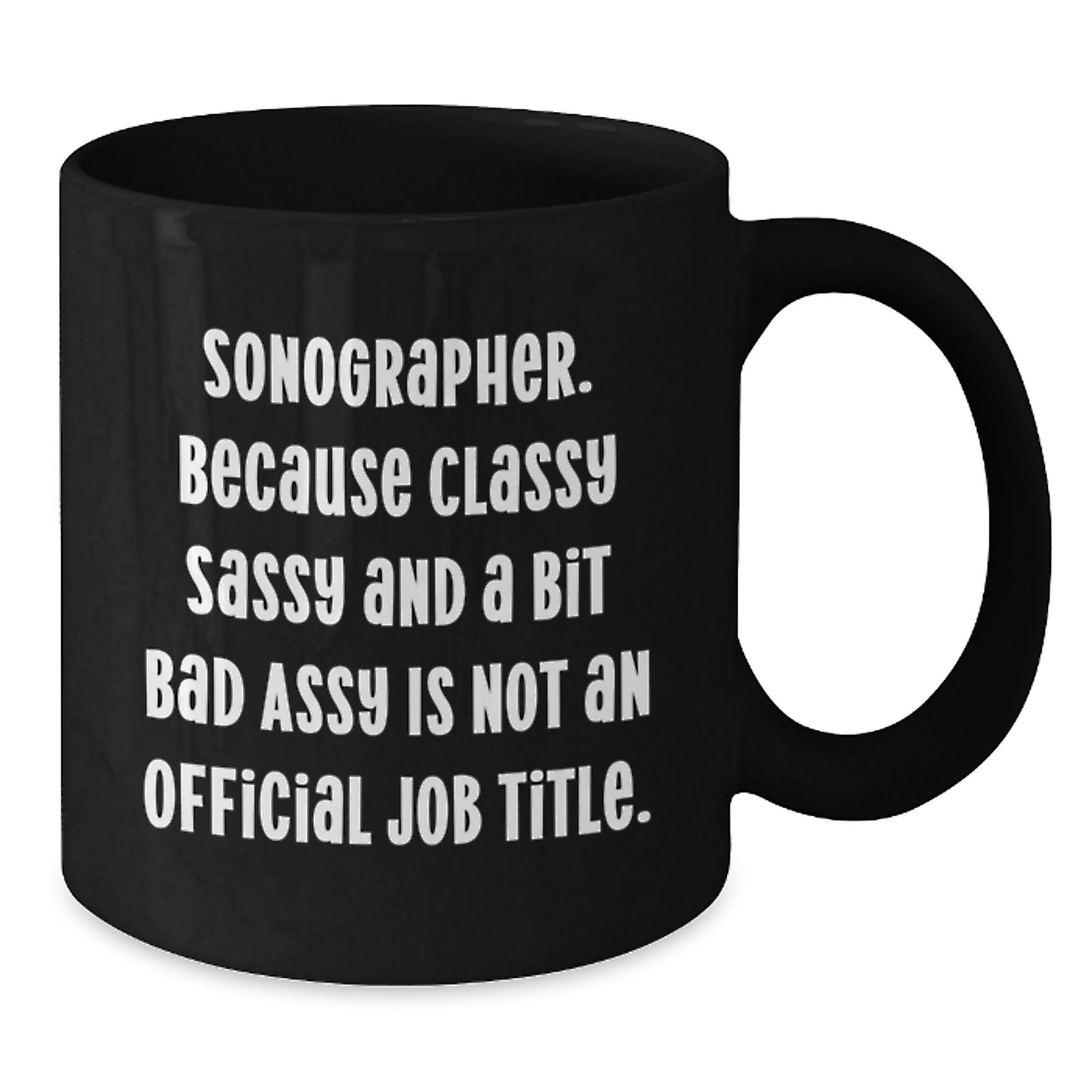 Funny Sonographer Gifts for Him or Her, Black Coffee Mug, Christmas Unique Presents from Friends or Family - The Buy Boom