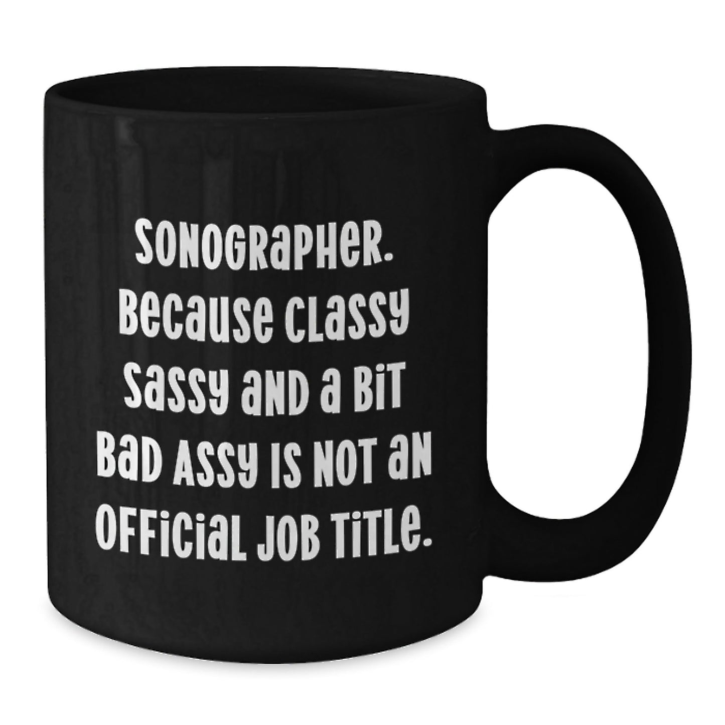 Funny Sonographer Gifts for Him or Her, Black Coffee Mug, Christmas Unique Presents from Friends or Family - The Buy Boom