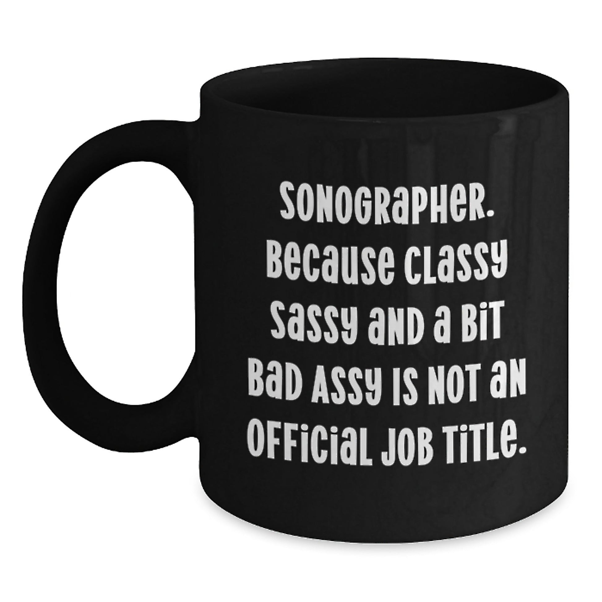 Funny Sonographer Gifts for Him or Her, Black Coffee Mug, Christmas Unique Presents from Friends or Family - The Buy Boom