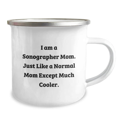 Funny Sonographer Gifts for Men Women Friends Coworkers Family Members - Camping Mug Gifts from Mom with I Am A Sonographer Mom Quote - The Buy Boom