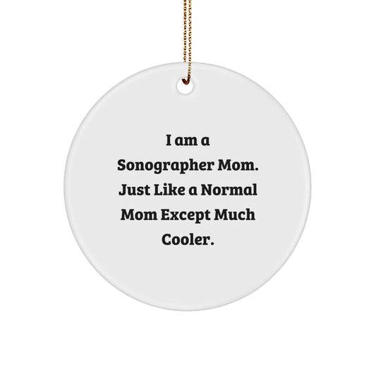 Funny Sonographer Gifts for Mom Unique Christmas Circle Ornaments from Women - The Buy Boom
